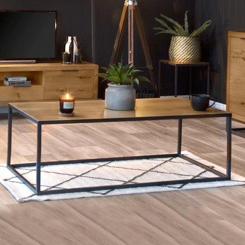 Urban Industrial Oak Large Coffee Table