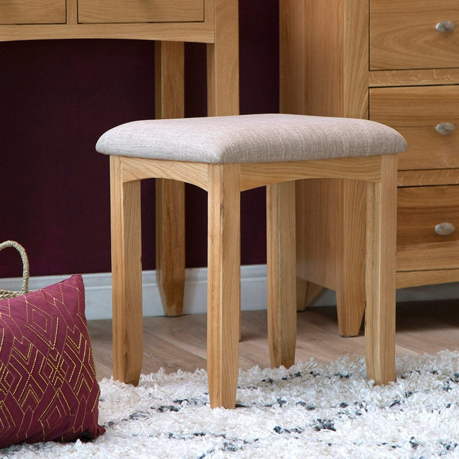 oak dressing stool