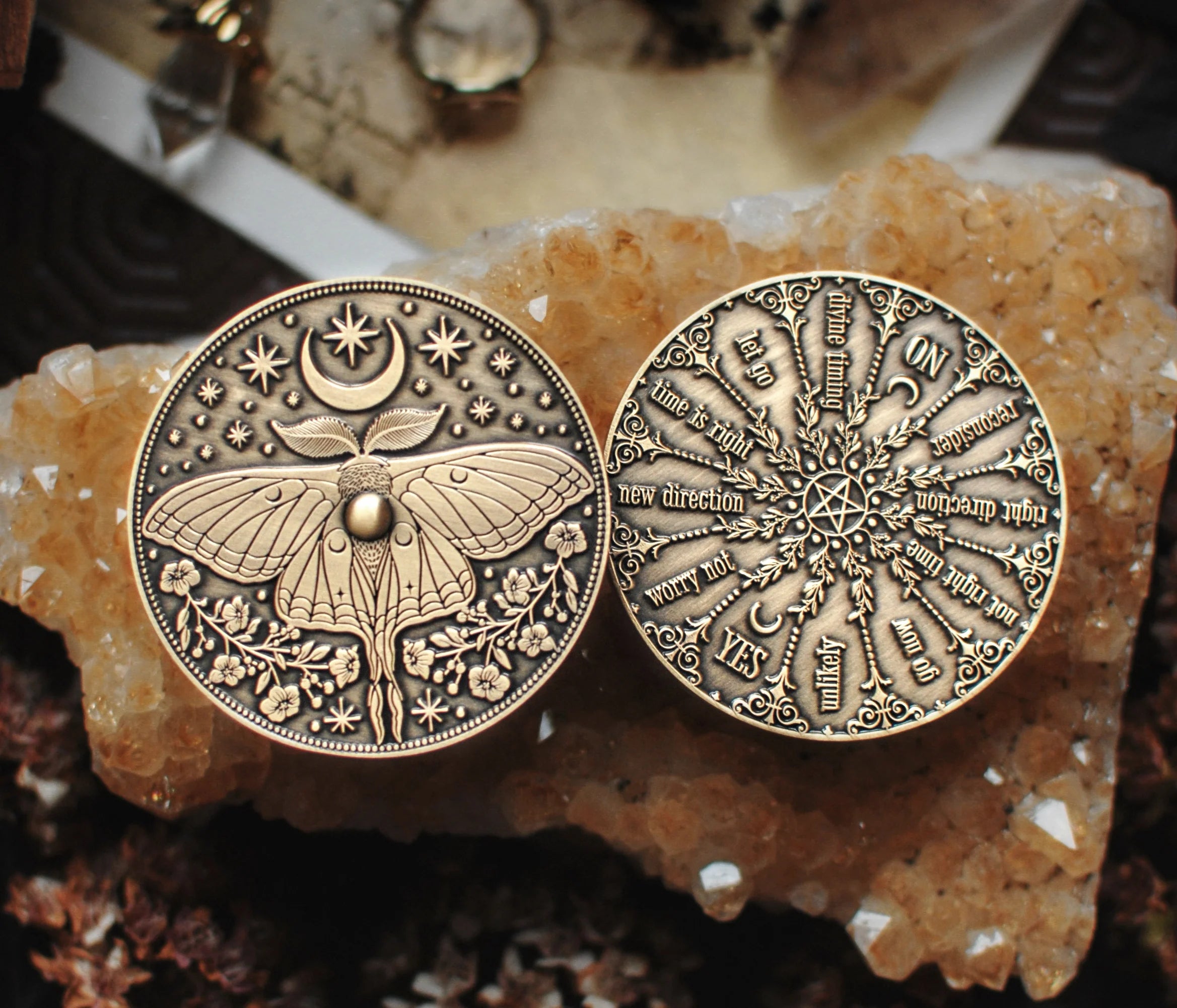Witch's Wheel Spinning Oracle Divination Coin