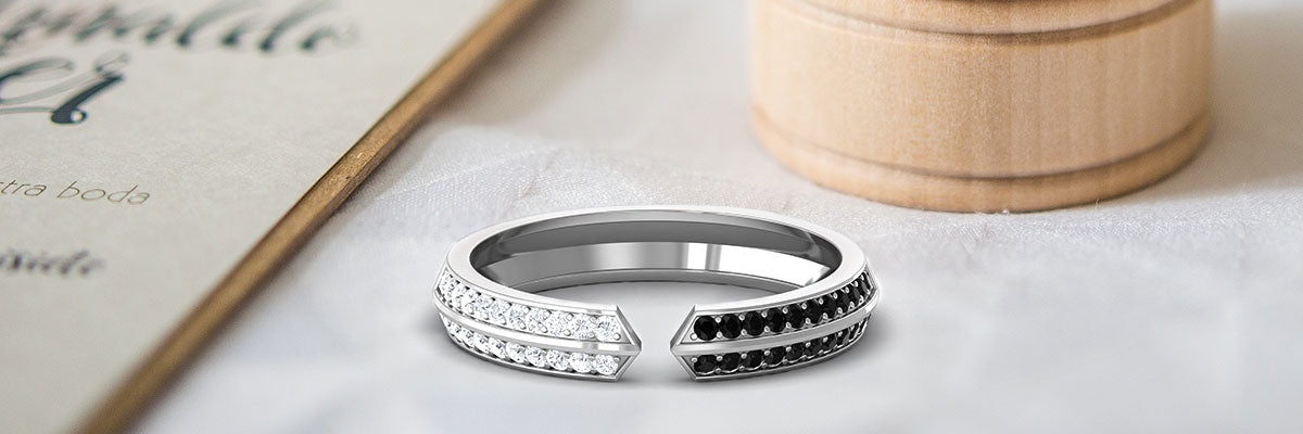 Black and White Diamond Eternity Ring