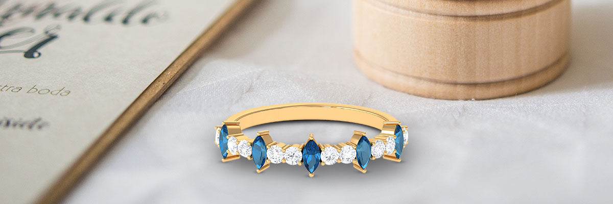 Enchanting London Blue Topaz Eternity Ring