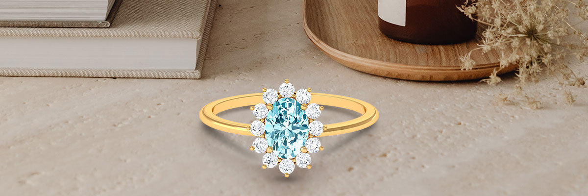 Princess Diana Inspired Aquamarine Ring