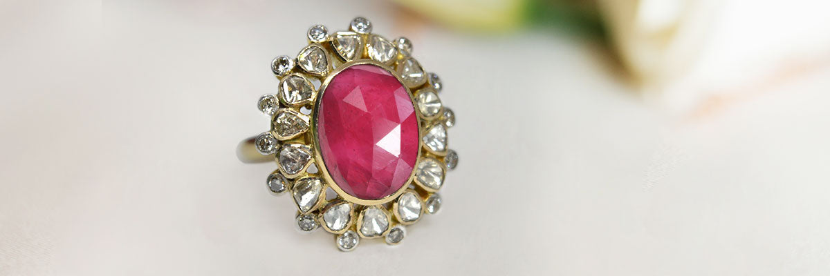 Rose-Cut Ruby Polki Ring: