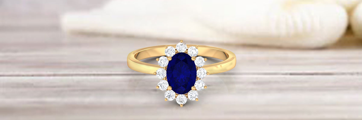 Princess Diana Inspired Blue Sapphire Engagement Ring