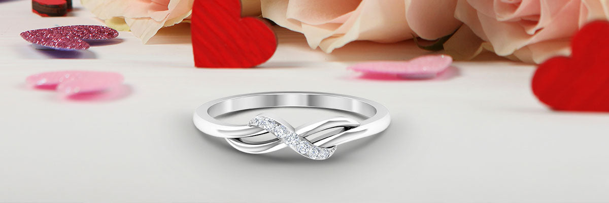 Certified Moissanite Infinity Promise Ring