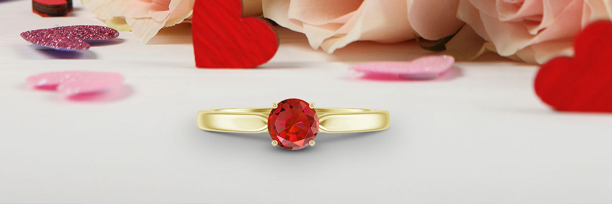 Created Ruby Solitaire Promise Ring
