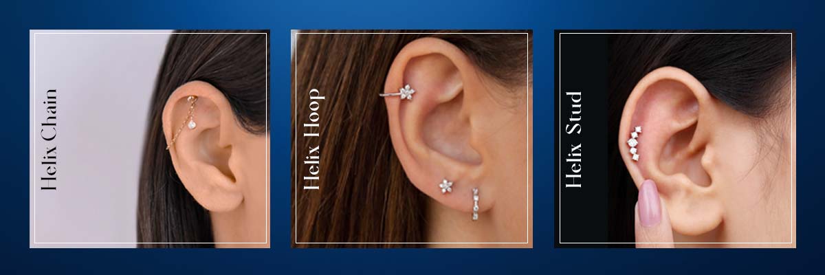 Types of Helix Piercing or On-Trend Helix Earrings