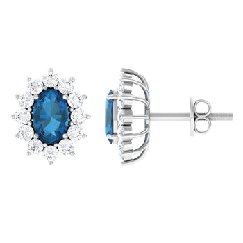 Shop Natural London Blue Topaz Earrings