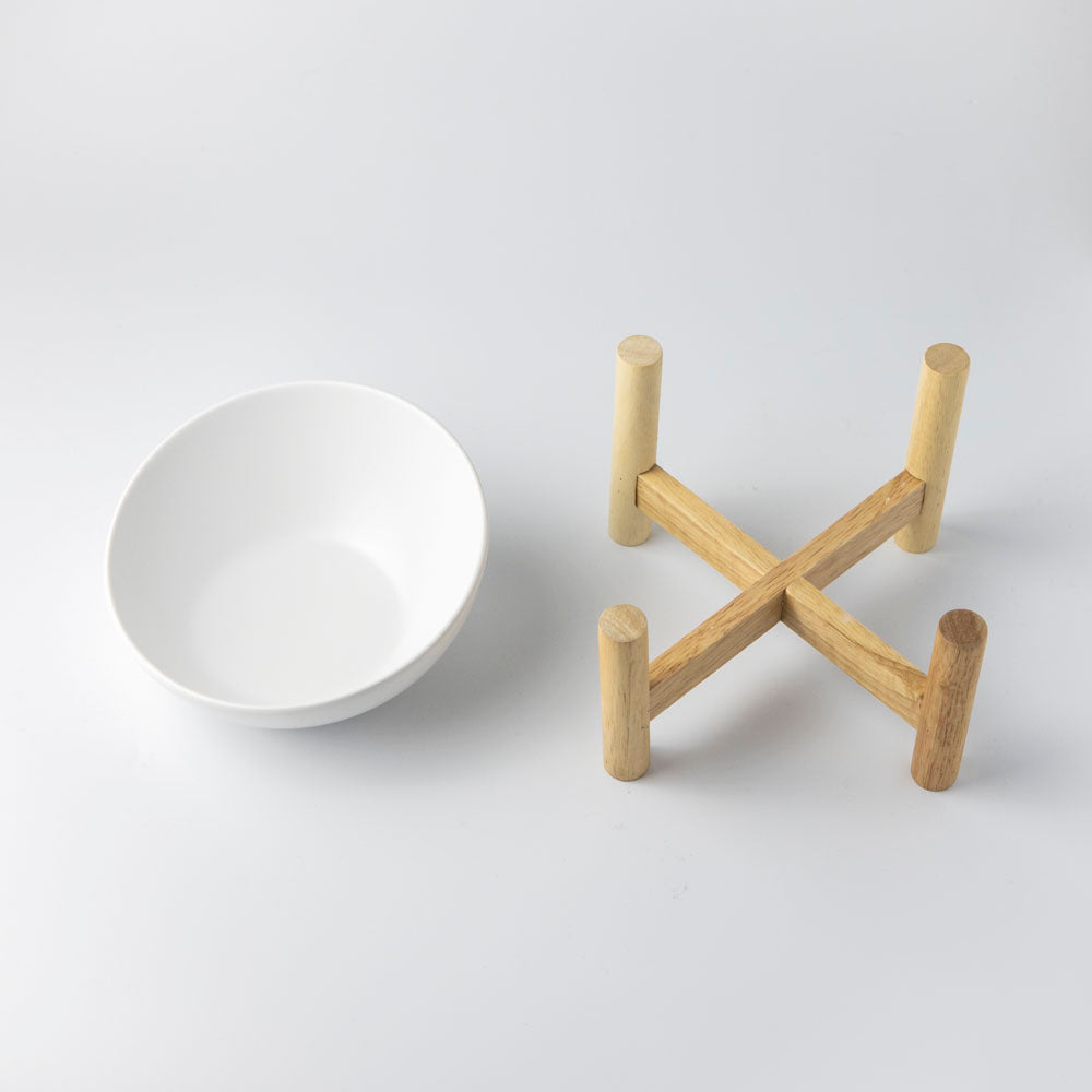陶器と竹のフードボウル