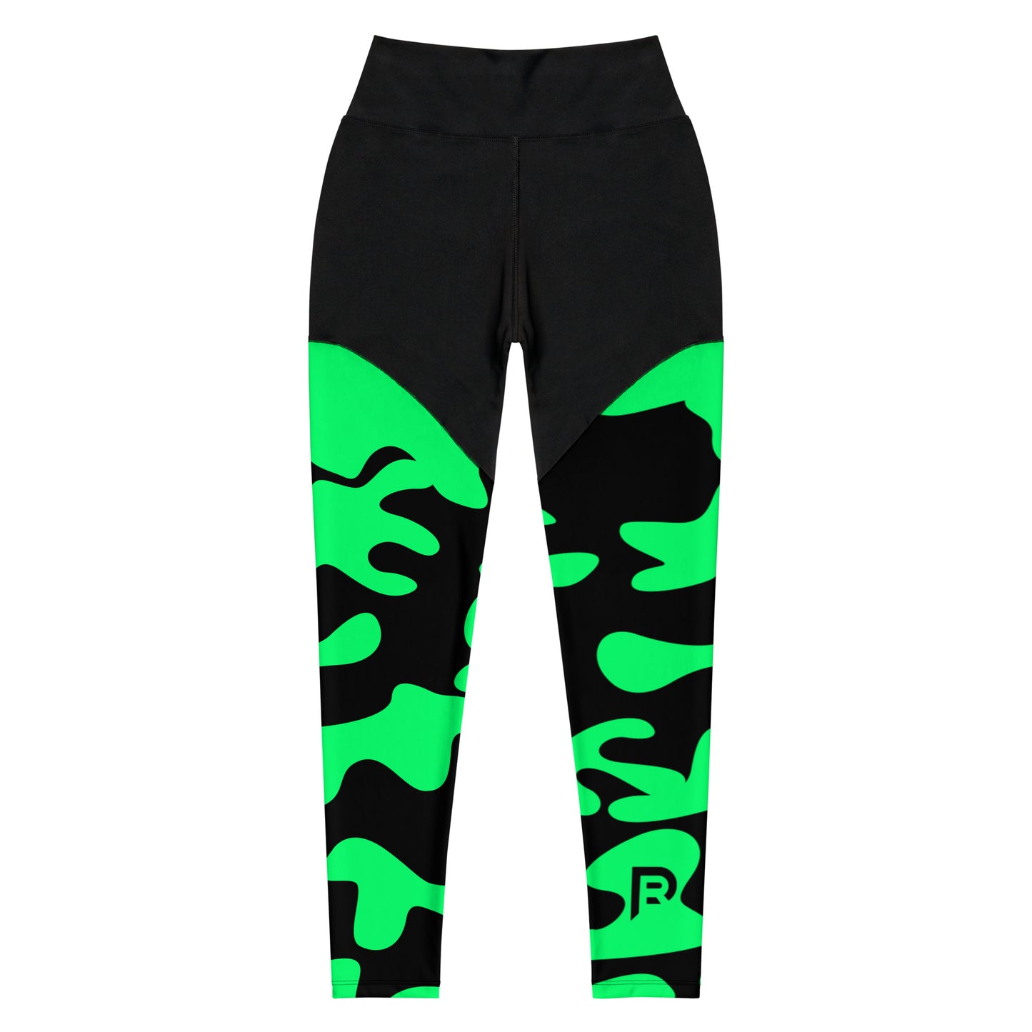 Red Weapon Green Camo Sports Leggings