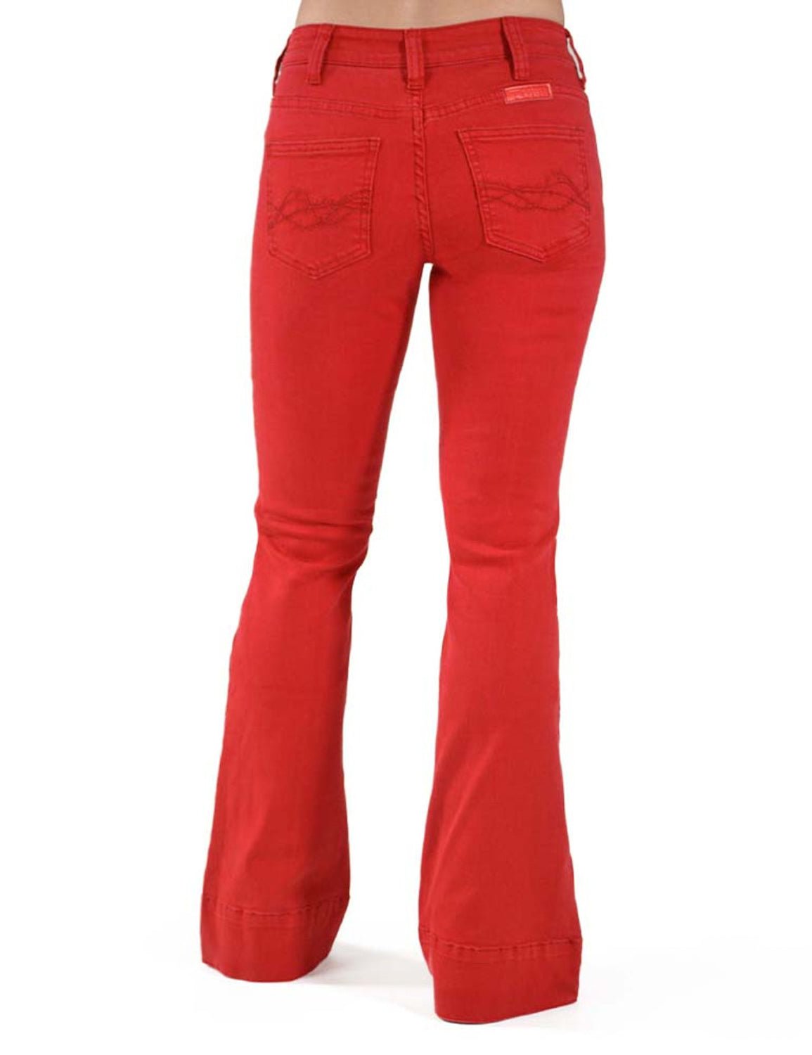 Cowgirl Tuff Womens Hot Trouser Red Cotton Blend Jeans The Western Company