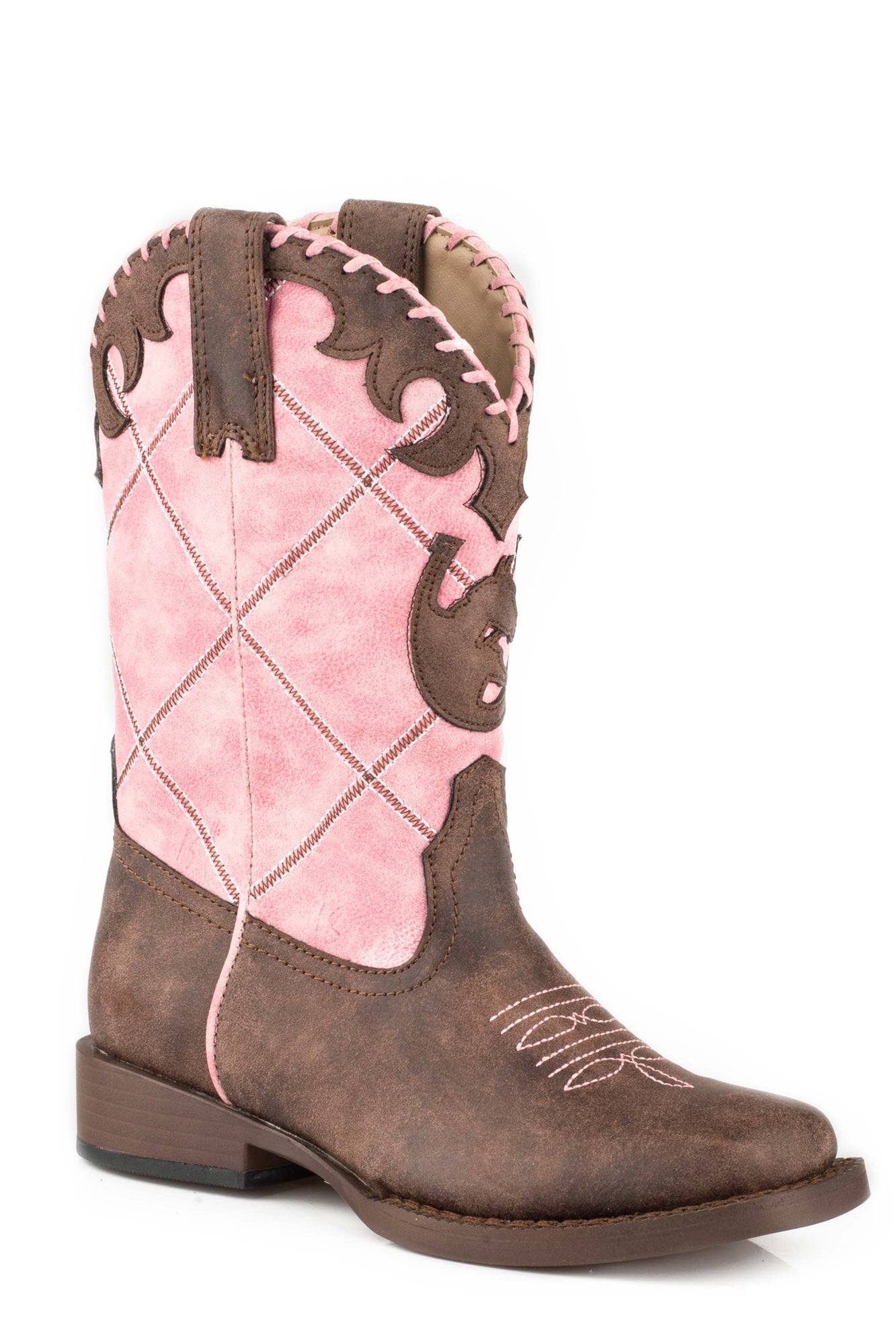 western boots pink