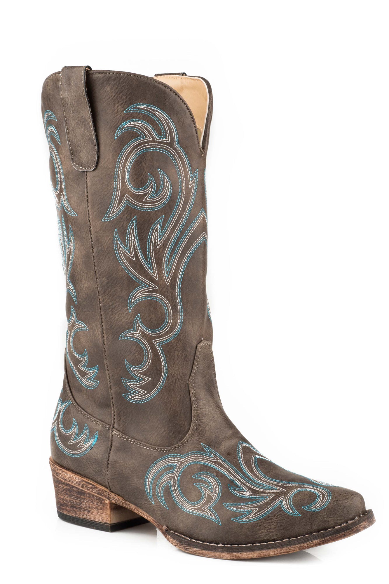 vegan leather cowgirl boots