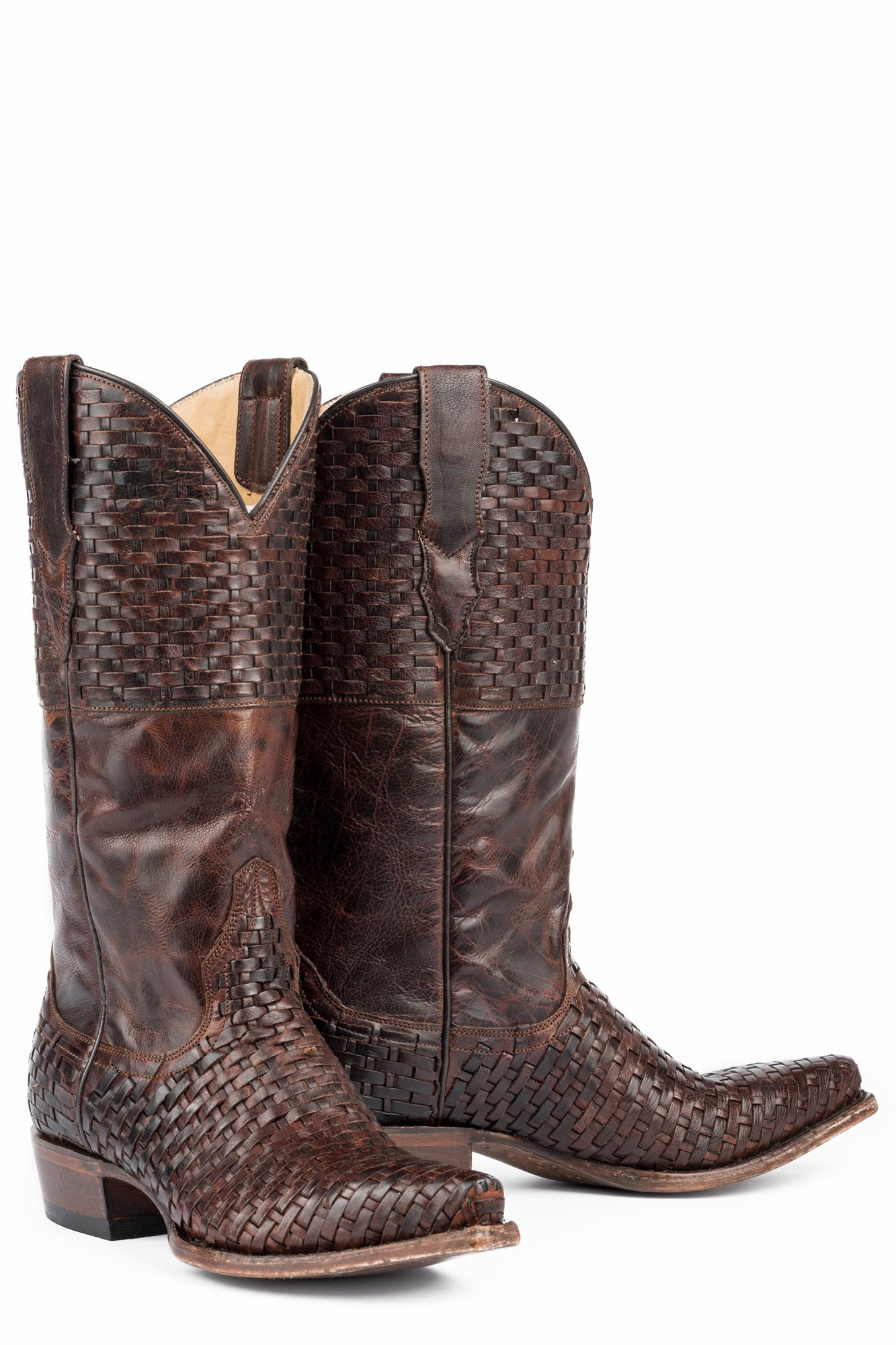 basket weave cowboy boots