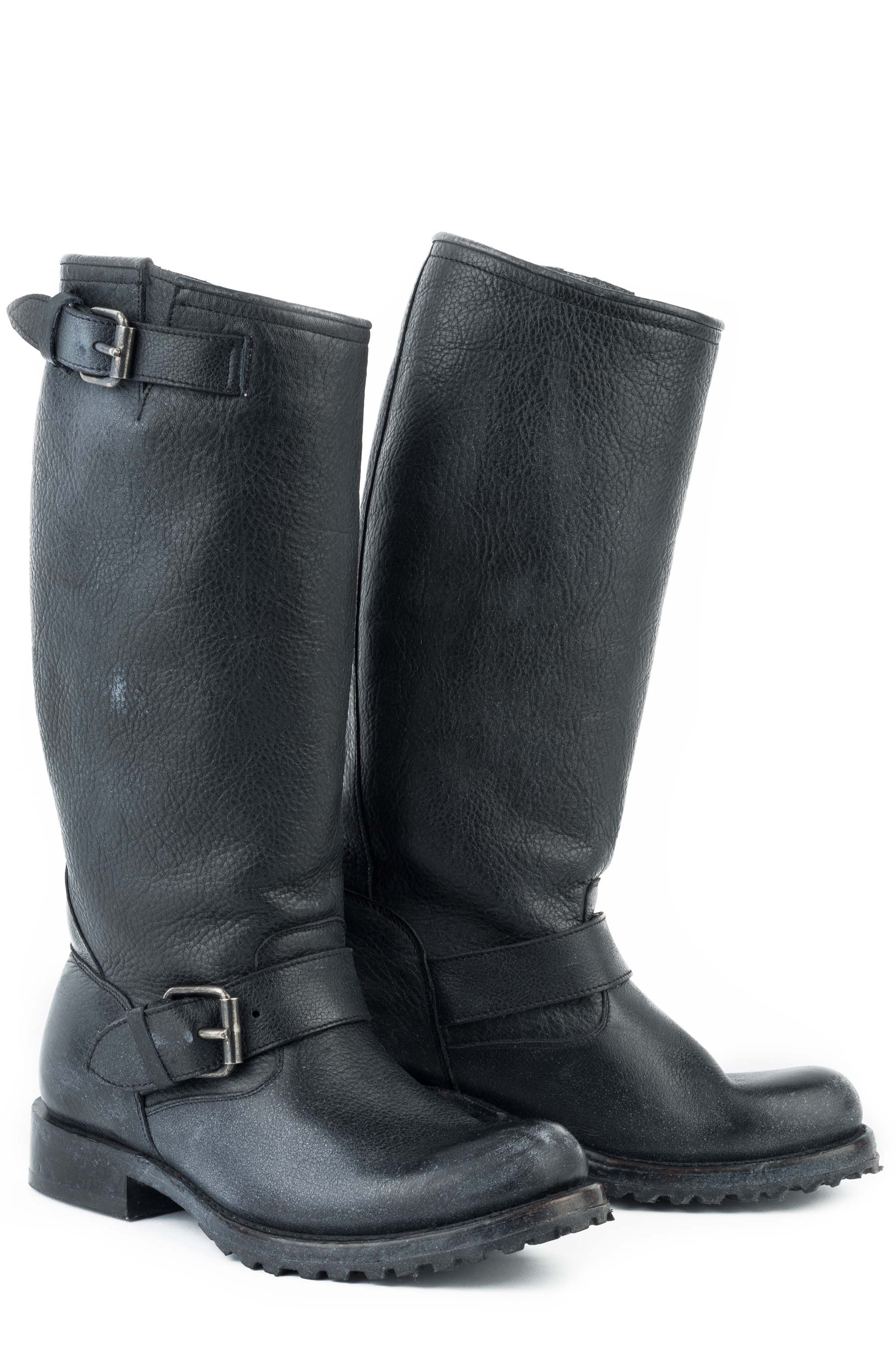 Stetson Womens Black Leather Streetwise Motorcycle Boots – The Western ...