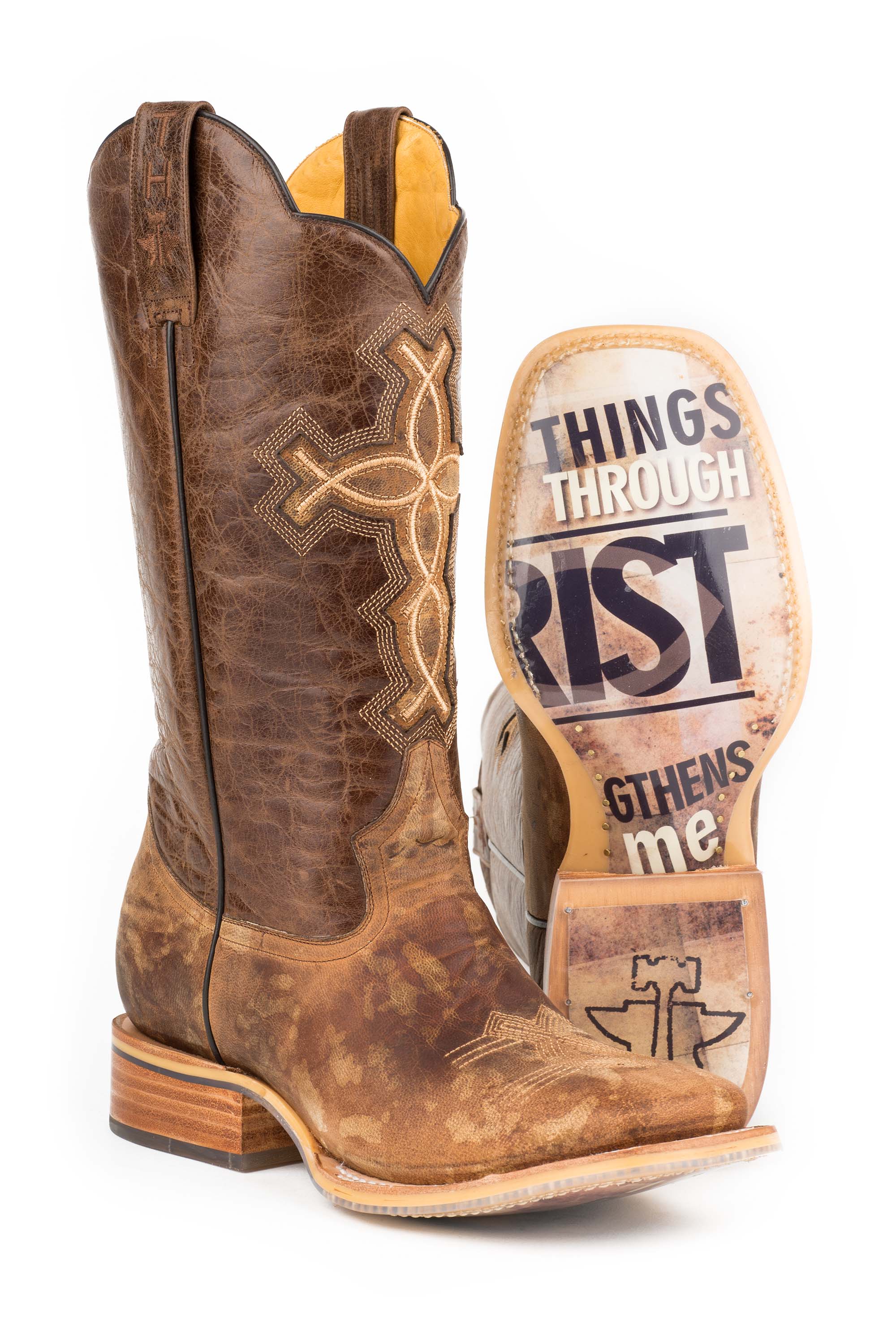 leather sole cowboy boots mens