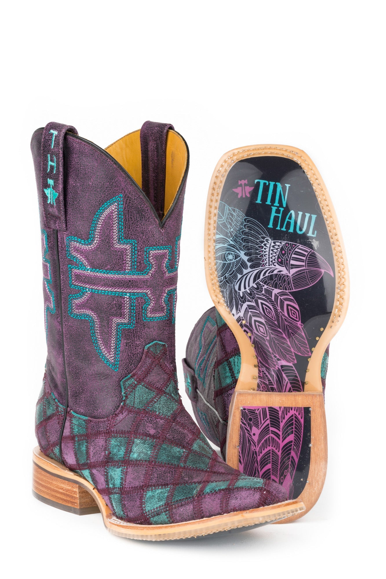 women's purple western boots