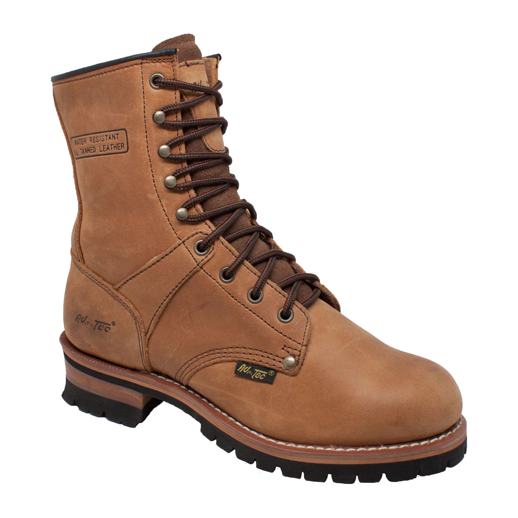 AdTec Mens Brown 9in Logger Crazy Horse Leather – The Western Company