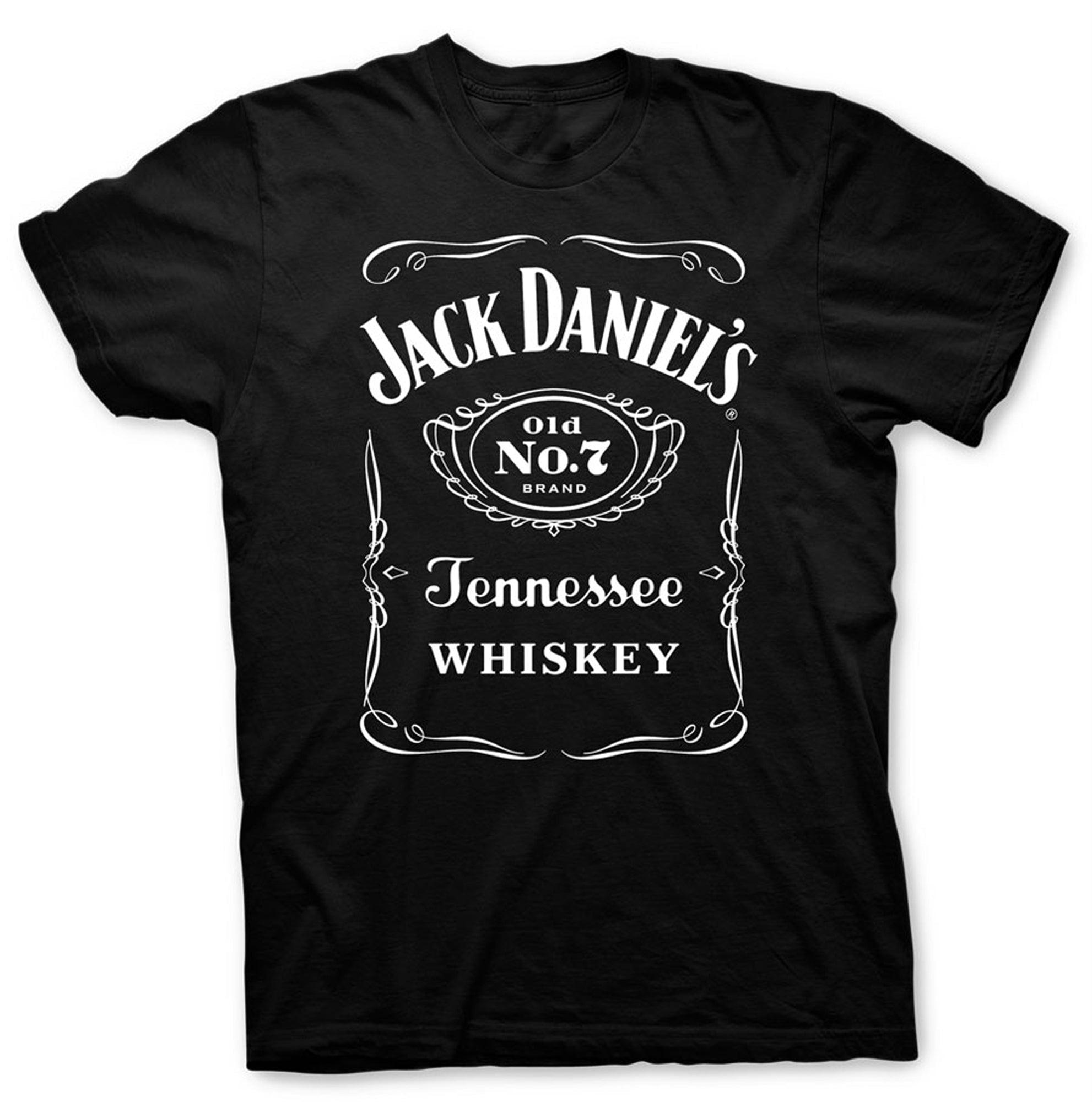 Jack Daniels Mens Black Tee T-Shirt S/S 100% Cotton Big Logo – The Western  Company