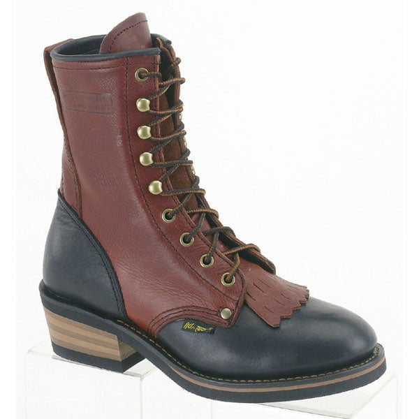 womens black leather work boots