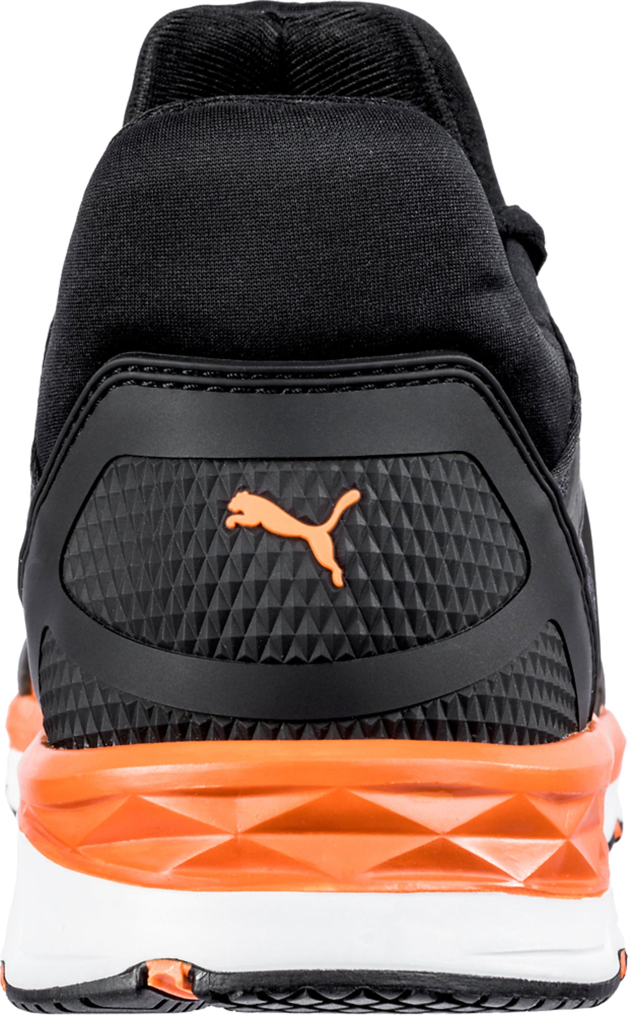 puma shoes black and orange