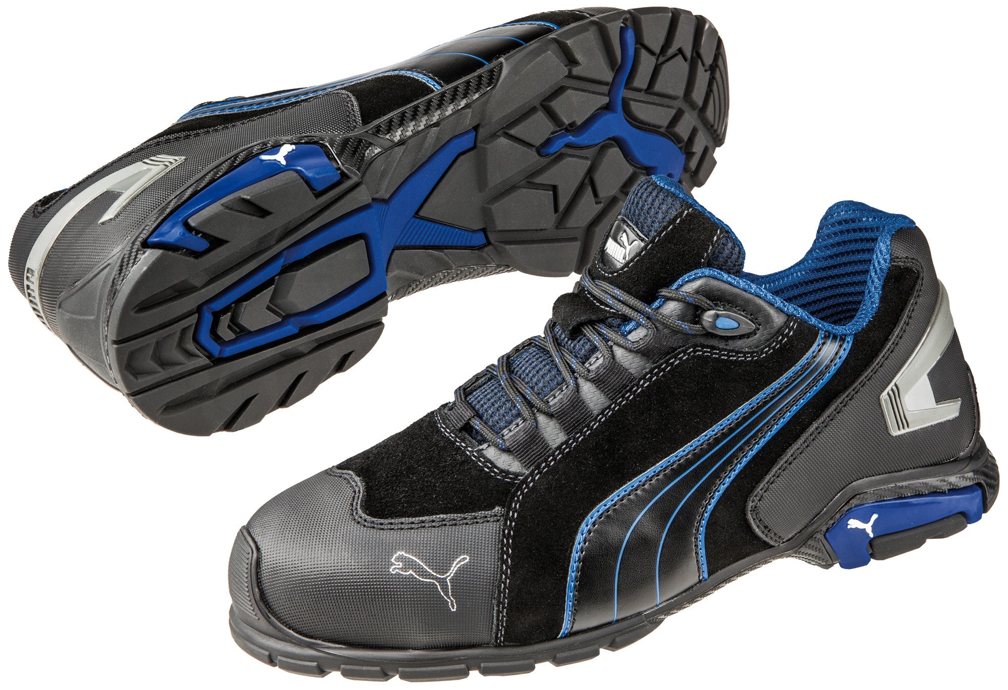 mar Mediterráneo Trastorno ozono Puma Safety Blue/Black Mens Leather Rio Black CT Oxford Work Shoes – The  Western Company