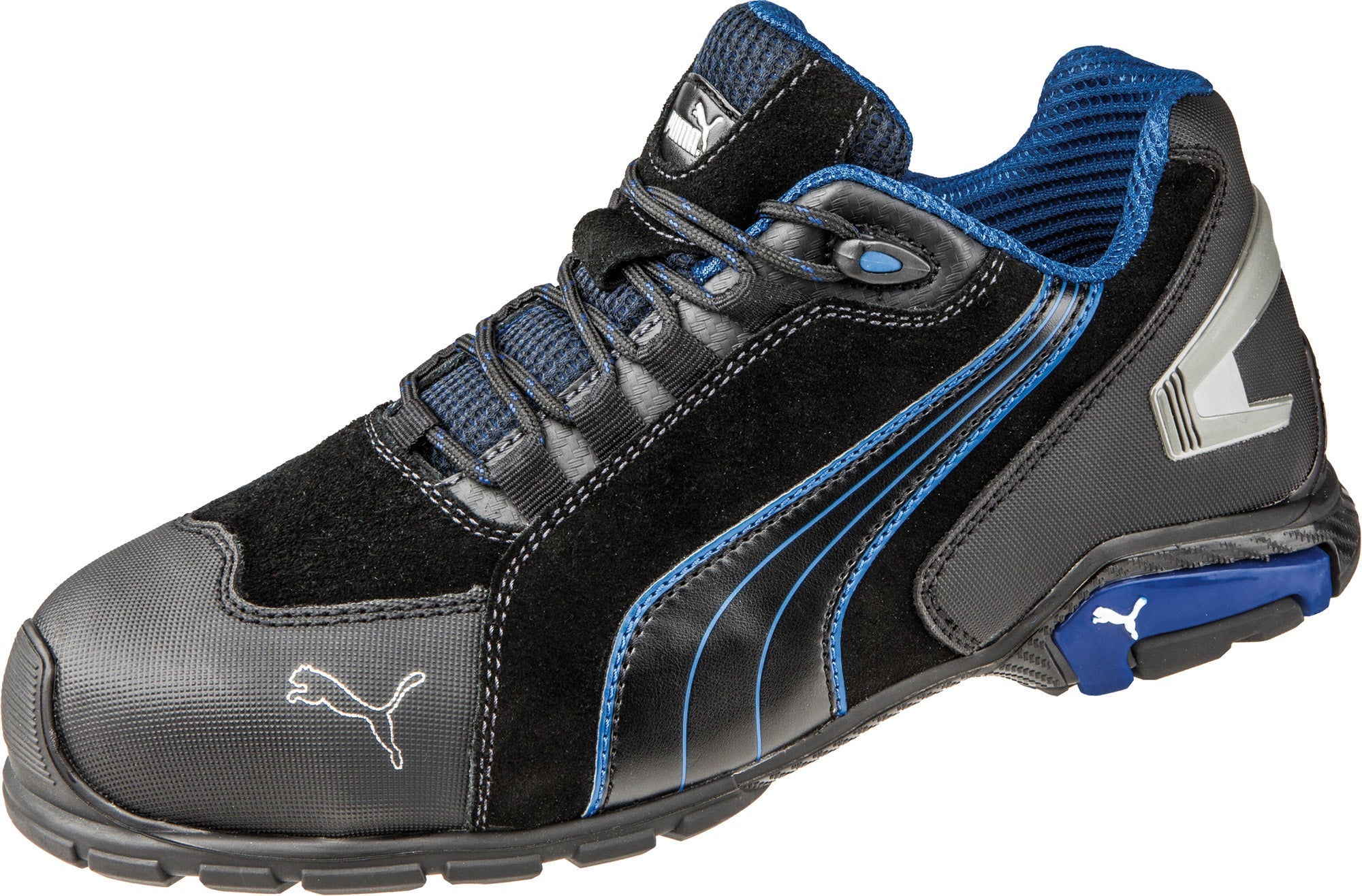 mar Mediterráneo Trastorno ozono Puma Safety Blue/Black Mens Leather Rio Black CT Oxford Work Shoes – The  Western Company