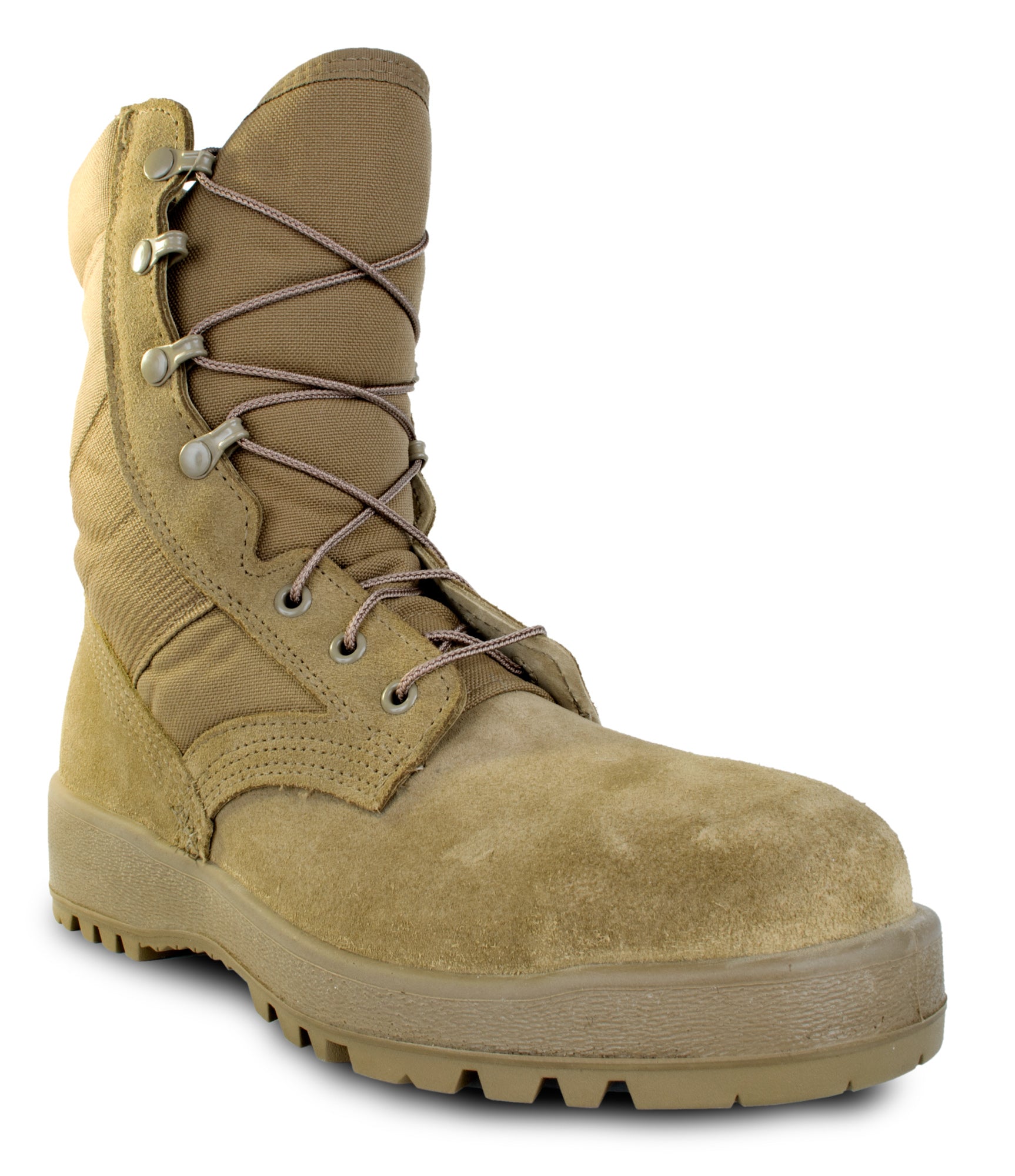 McRae Mens Coyote Leather/Nylon ST Military Combat Boots – The Western ...