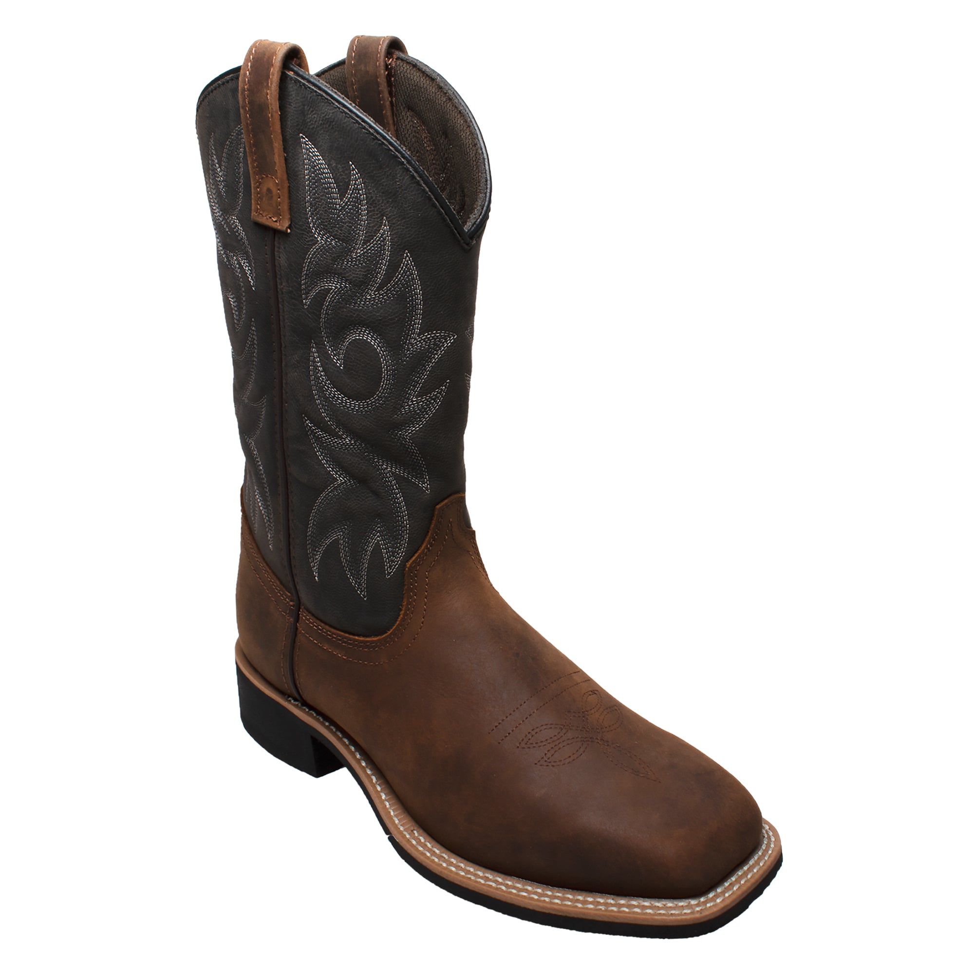 mens black western work boots