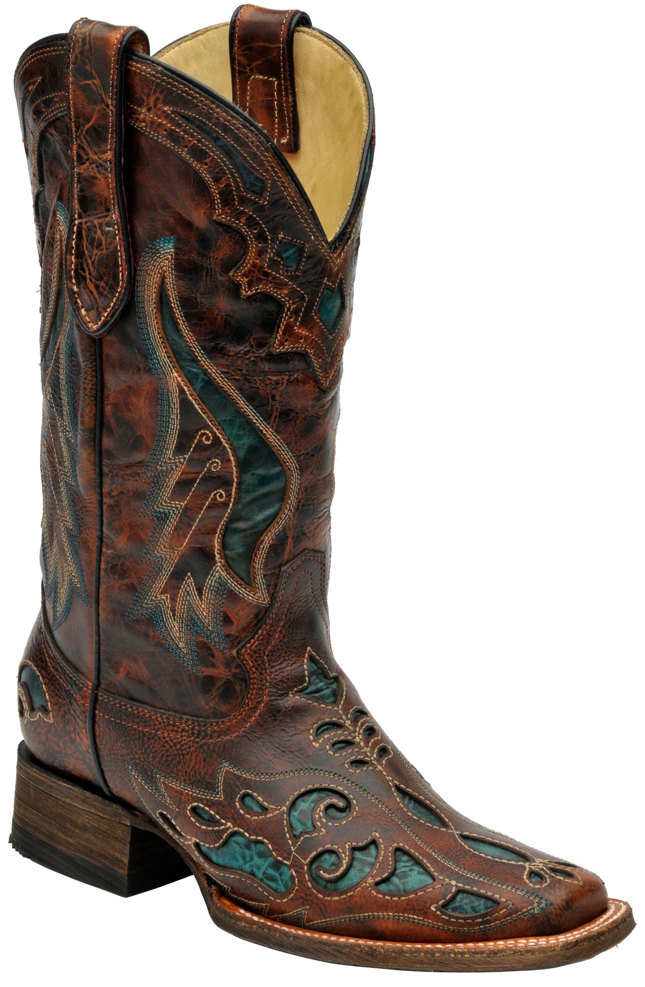 cognac cowgirl boots