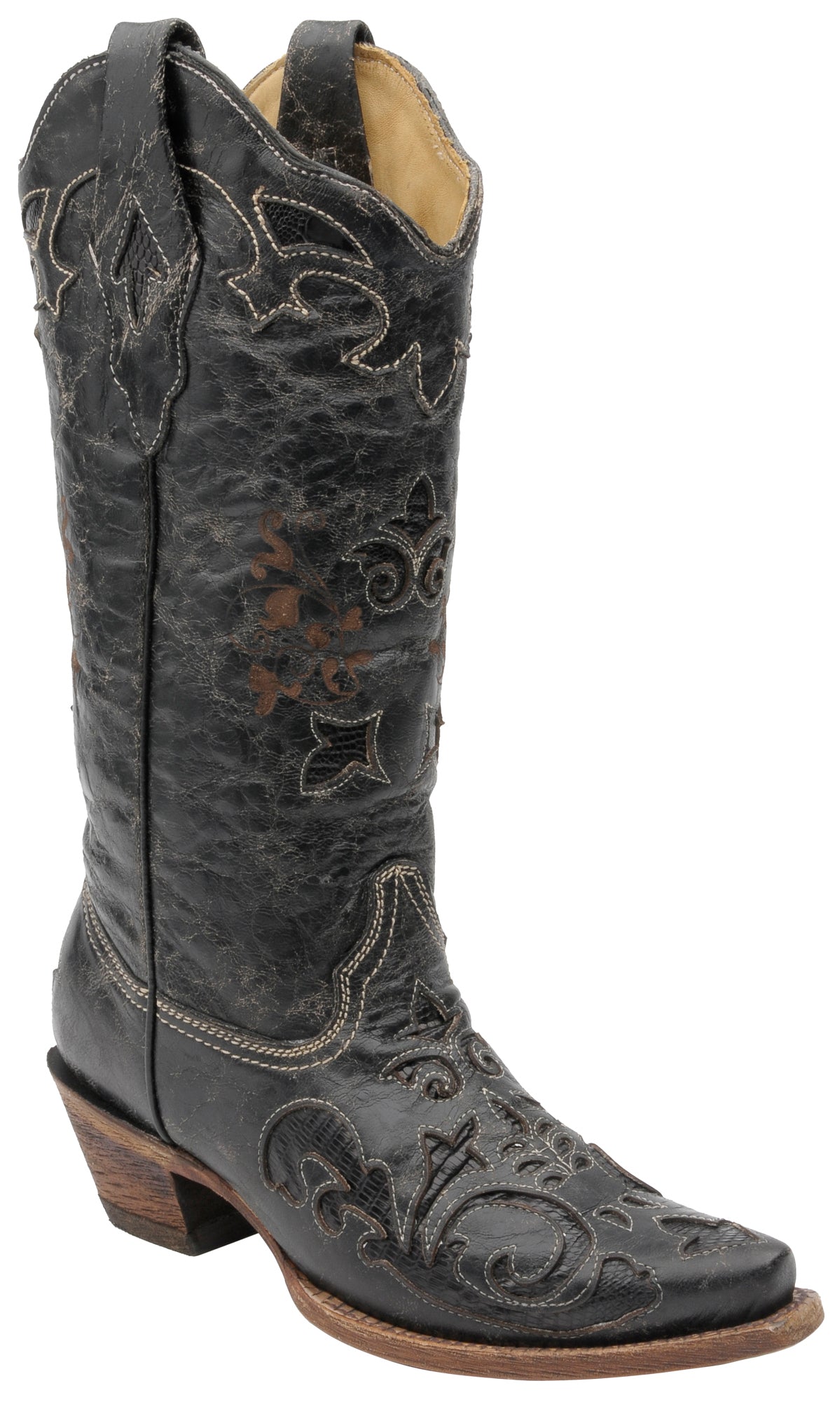 leather western boots womens