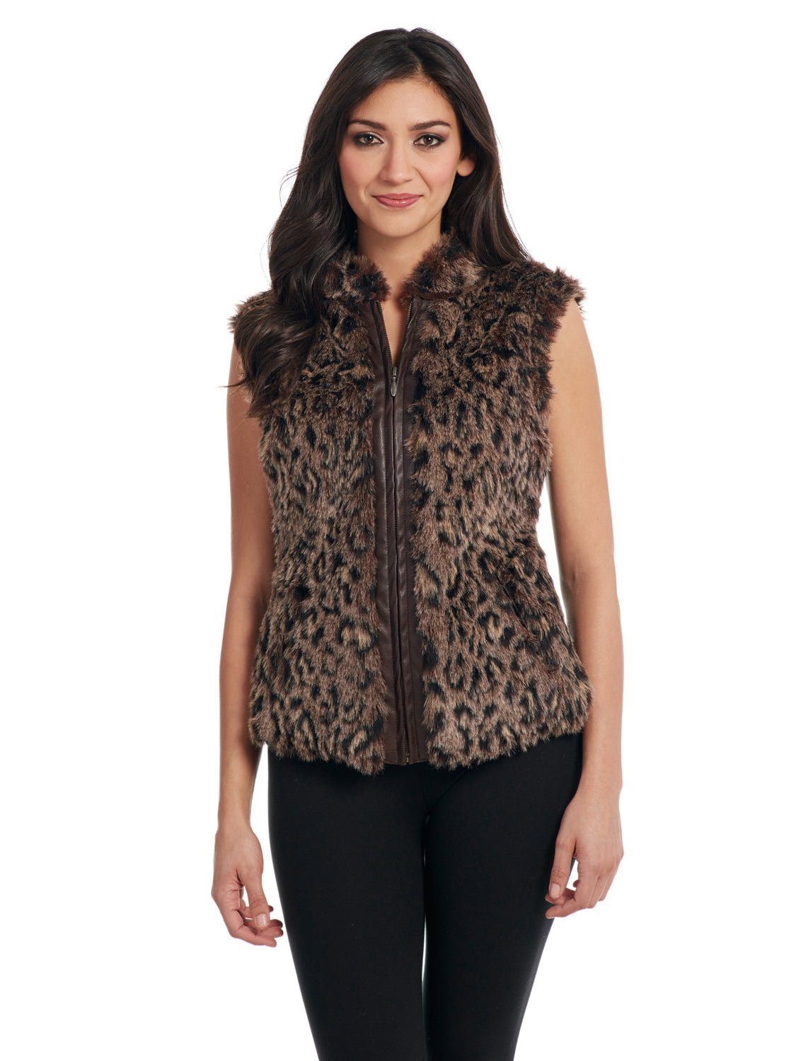 Cover Vest-Polyester Flocking Leopard-