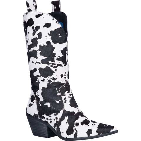 cow print western boots