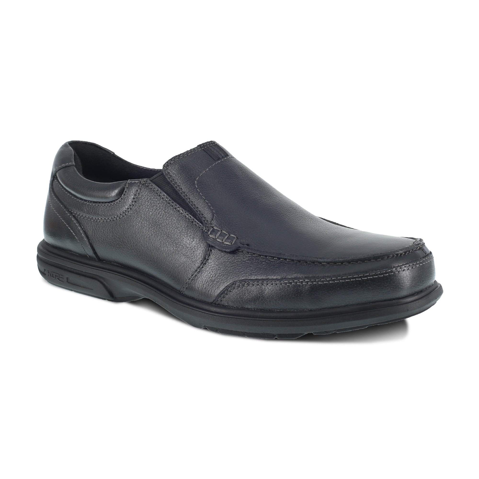 Florsheim Mens Black Leather Work Shoes Loedin Slip-On Loafers ST – The ...