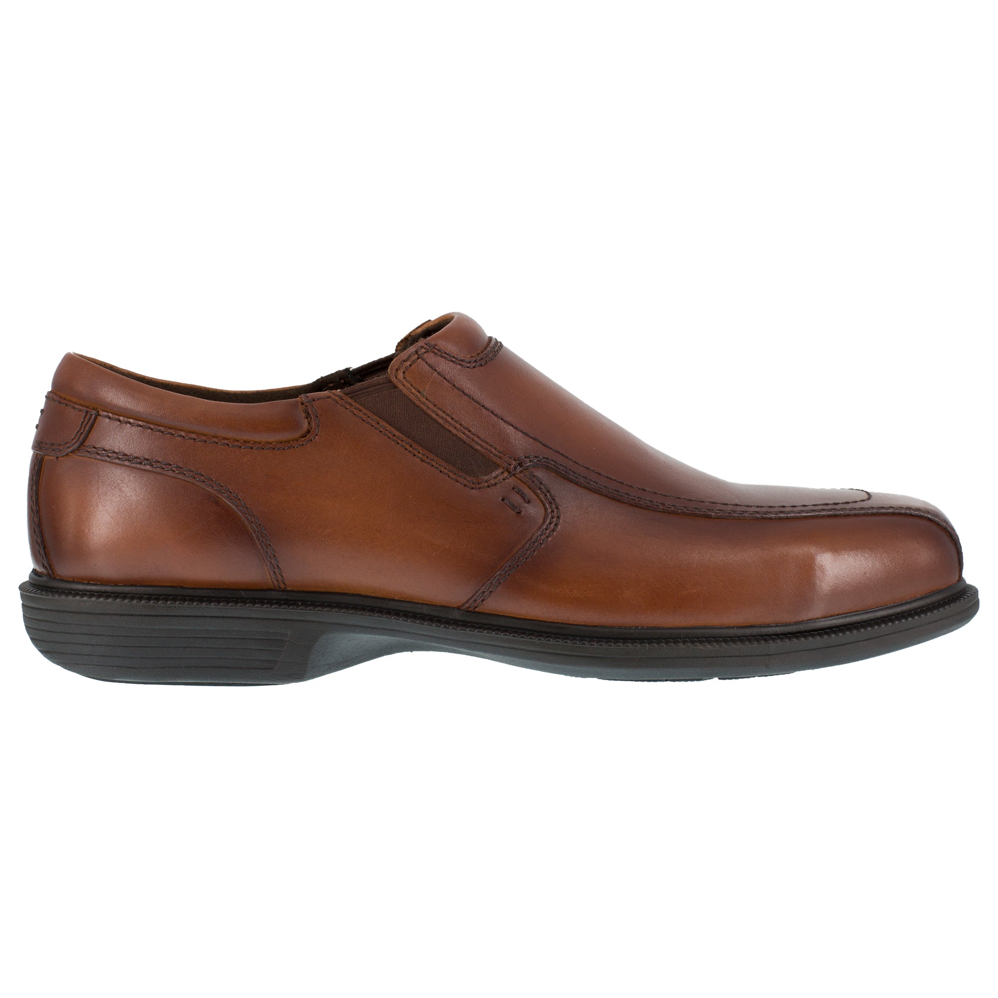 Mens Brown Leather Loafers Dress Slip-On Work ST – The Western Company