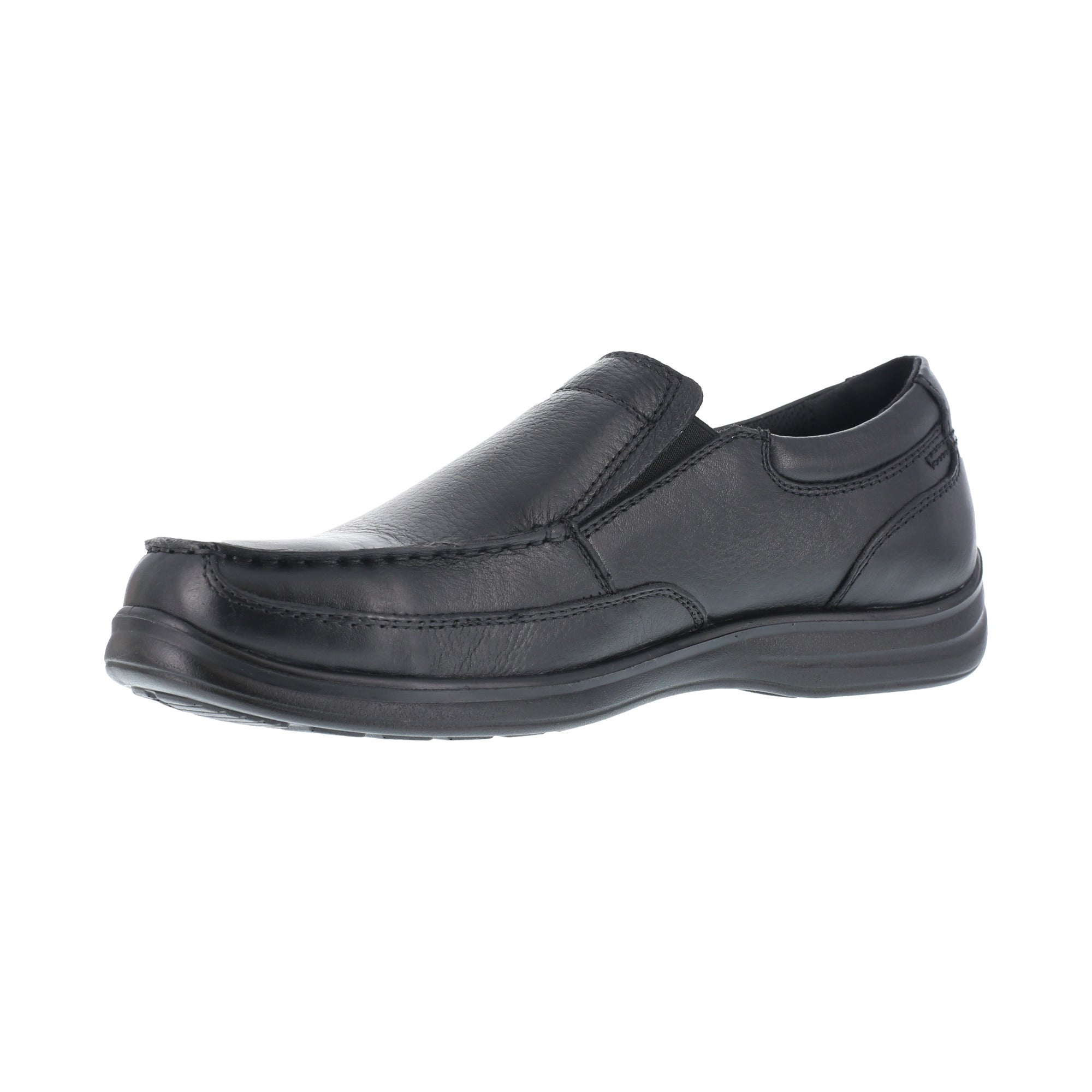 Florsheim Womens Black Leather Loafer Shoes Wily Moc SlipOn Steel Toe ...