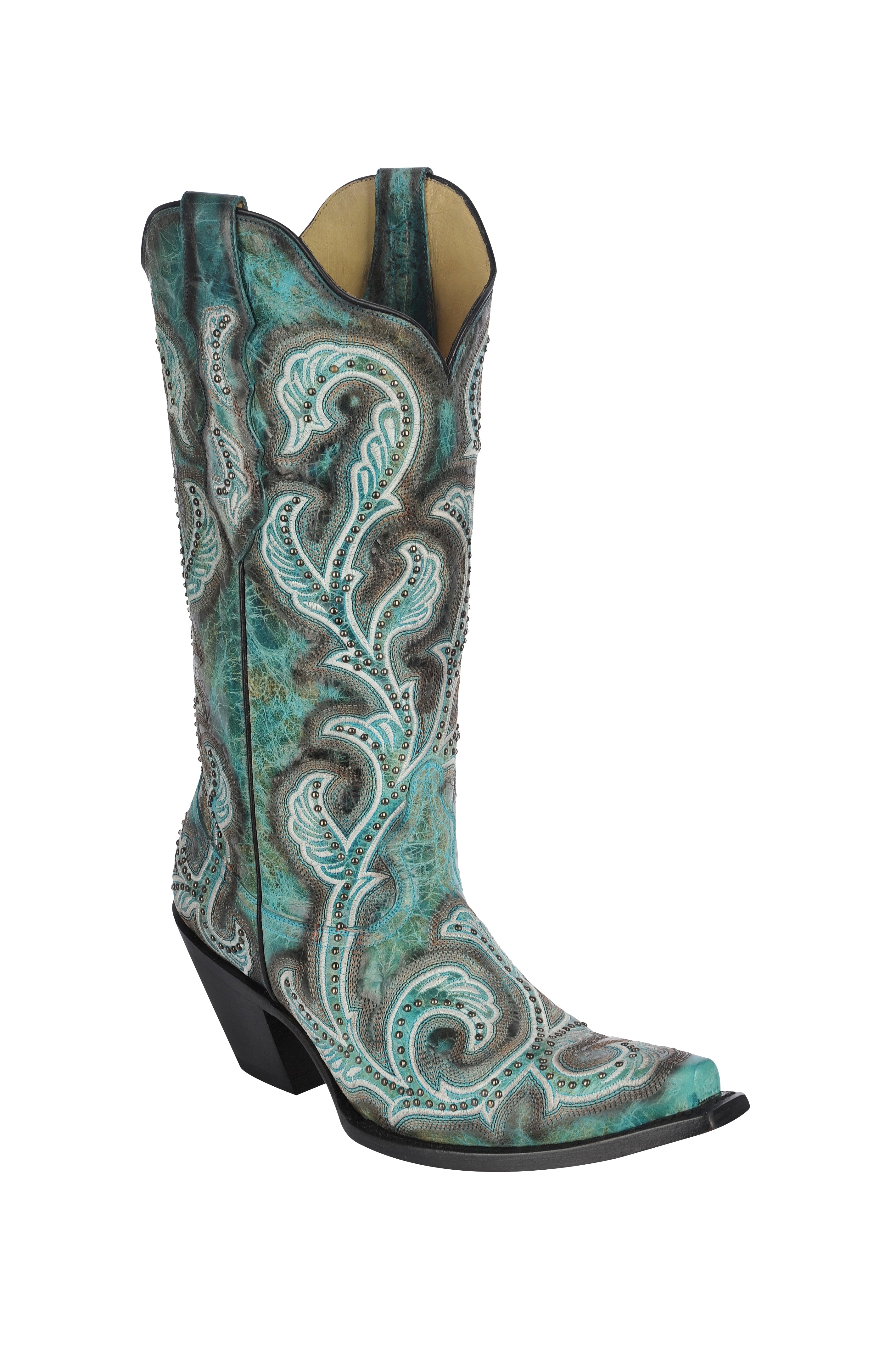 turquoise boots womens