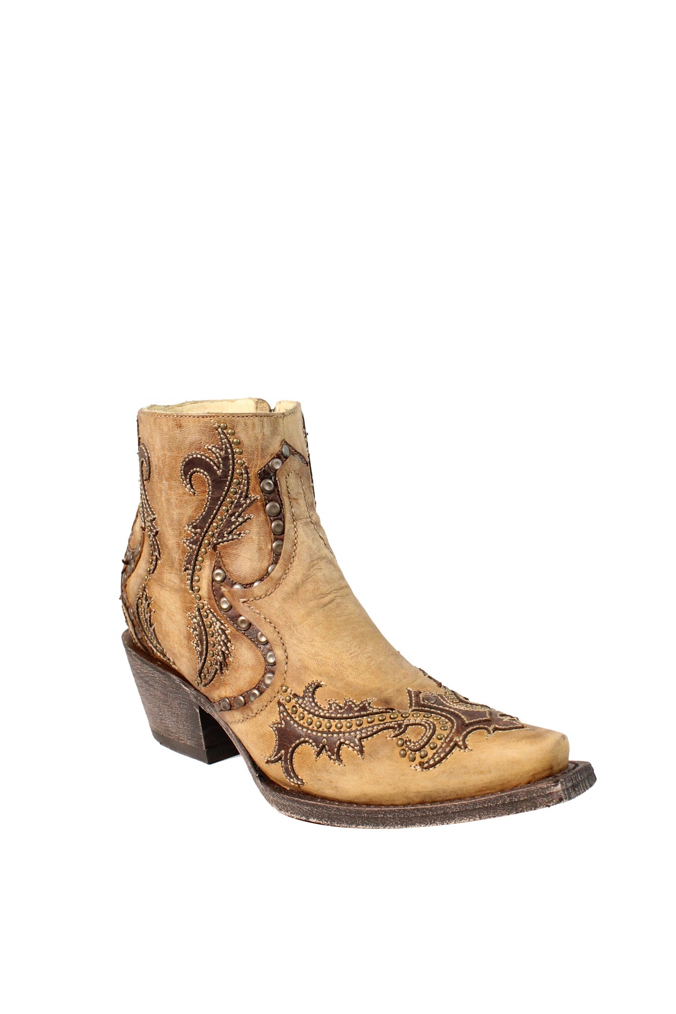 cowhide ankle boots