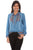 Scully Womens Avalanche Blue Viscose Snap L/S Blouse