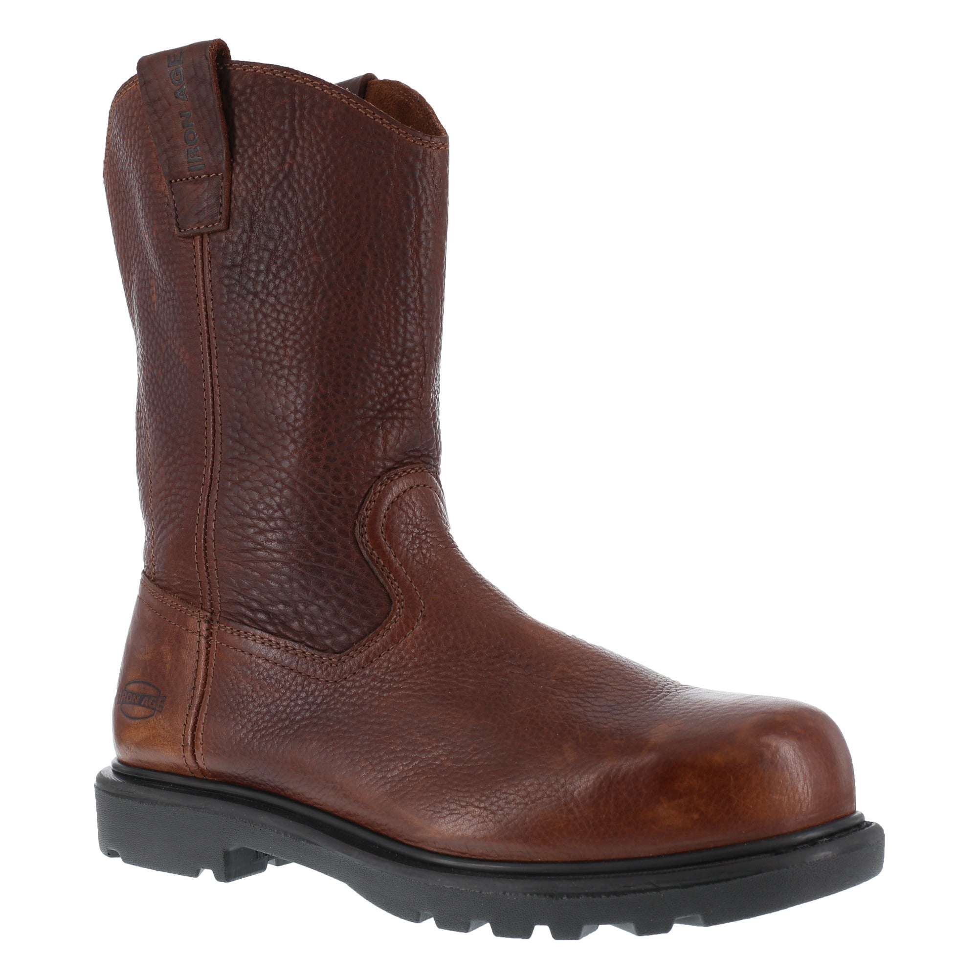 Iron Age Mens Brown Leather 11in Wellington Boots Hauler Comp Toe – The ...