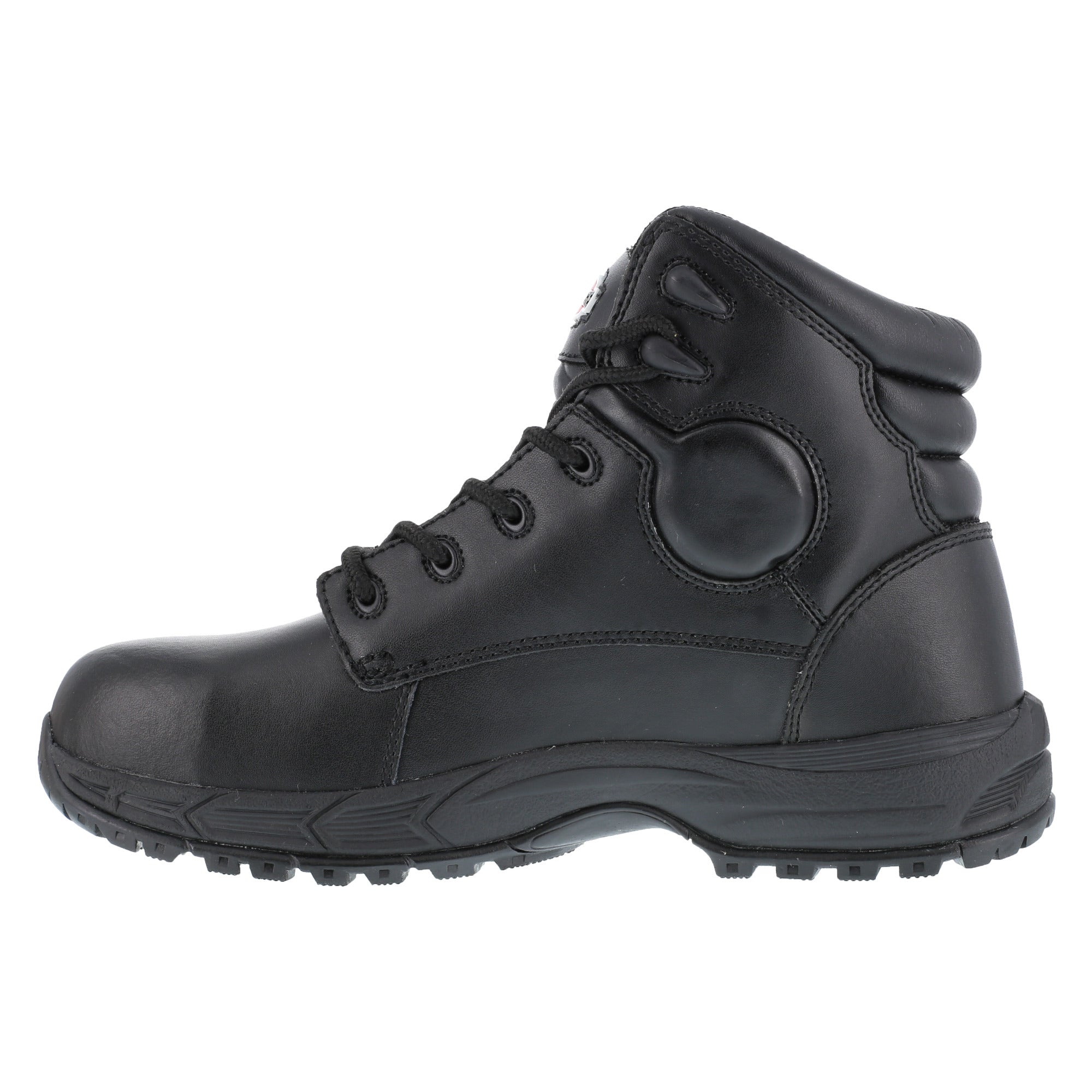 Iron Age Mens Black Leather 6in Sport Boots Ground Finish Steel Toe ...