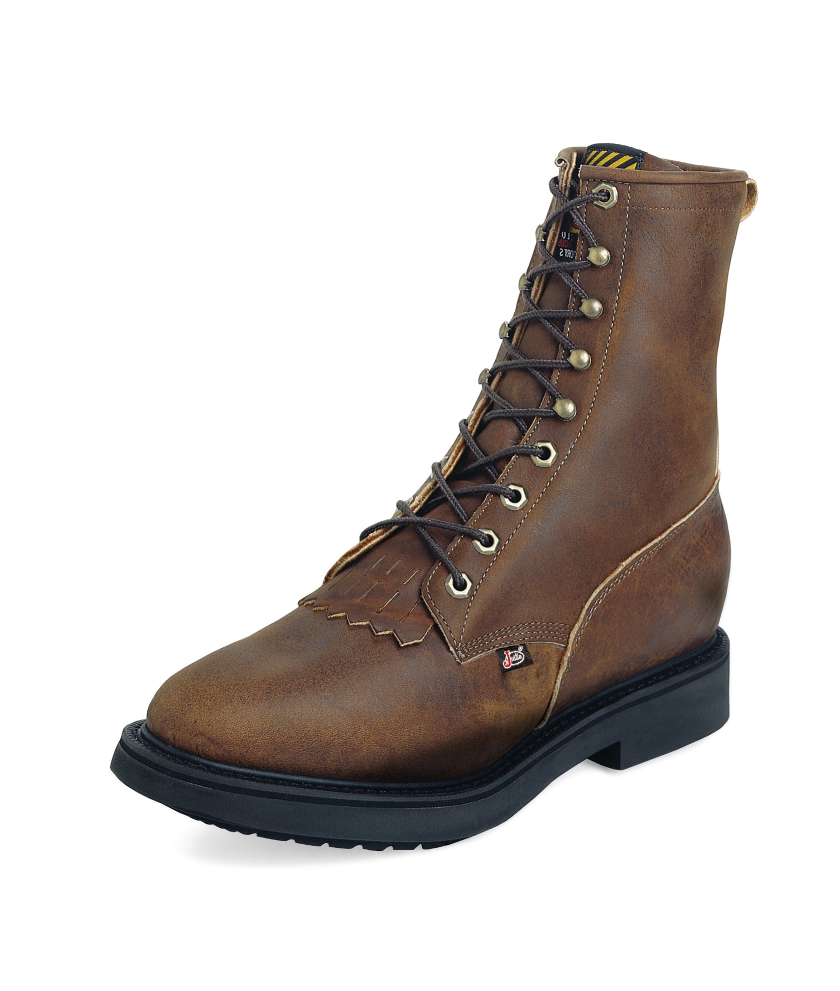 Justin Mens Bark Leather Work Boots 