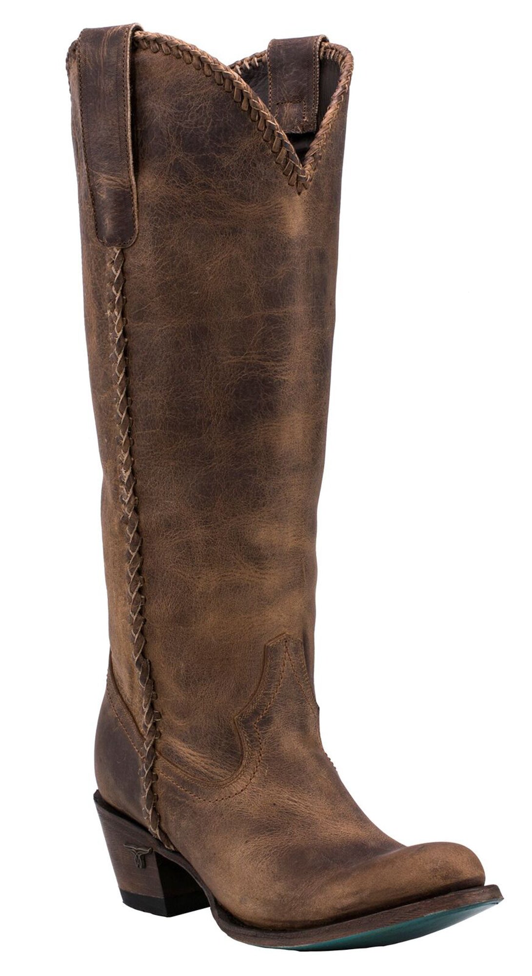 Lane Boots Womens Brown Leather Plain 