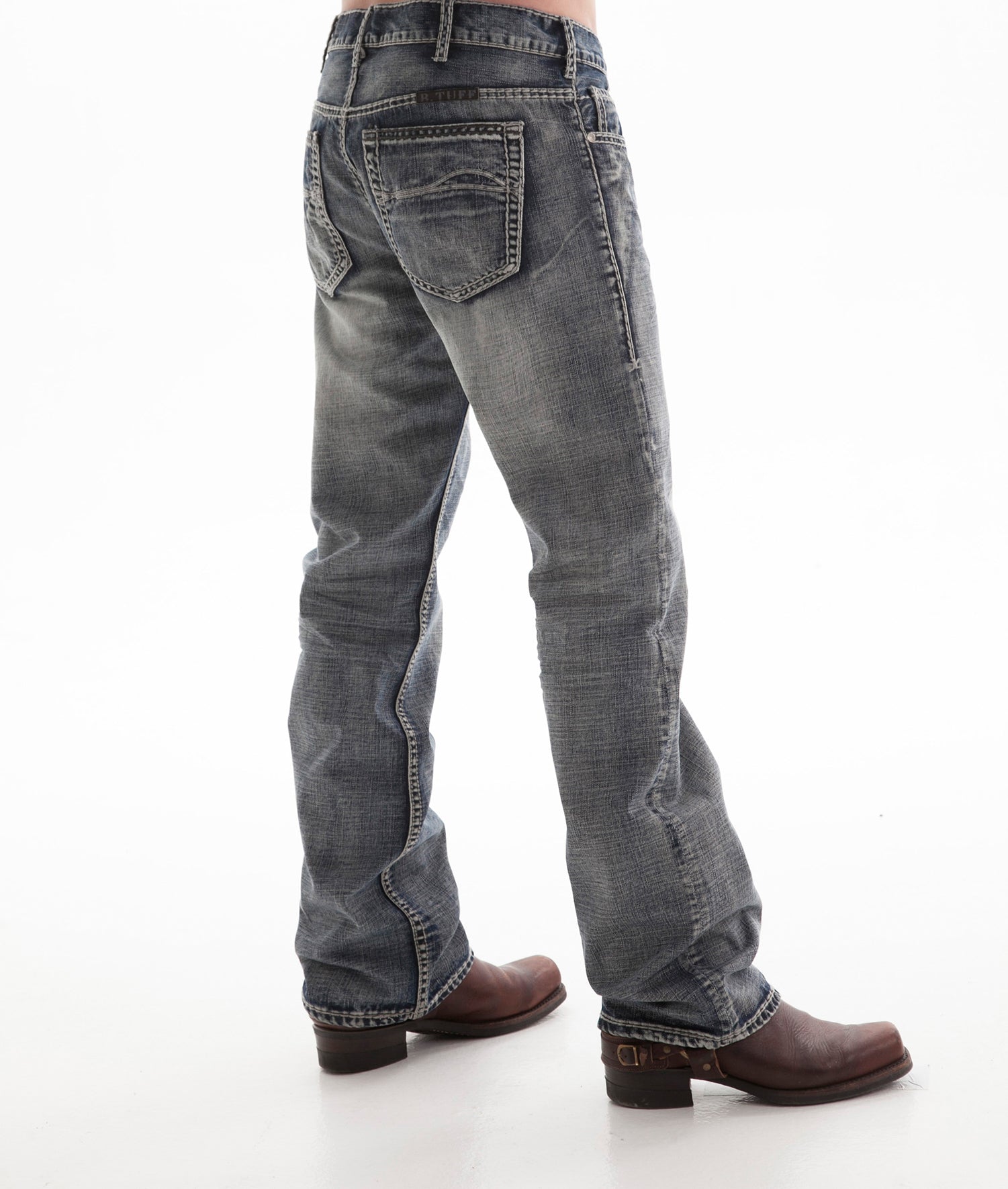 commentator terugtrekken Aanstellen B Tuff Mens Blue Cotton Denim Jeans Bootcut Steel – The Western Company