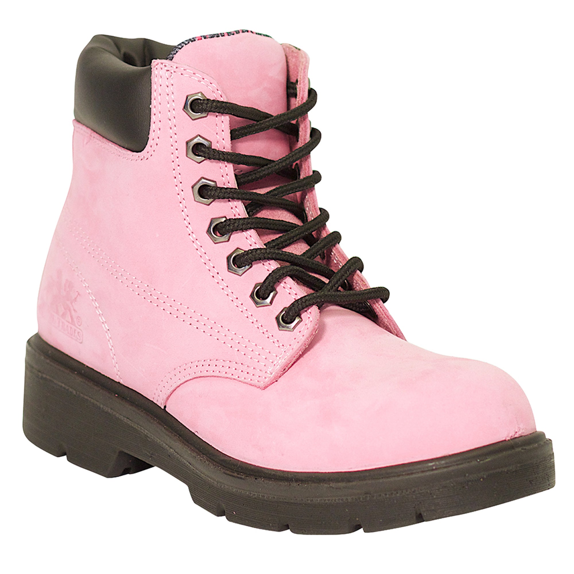 pink women's work boots