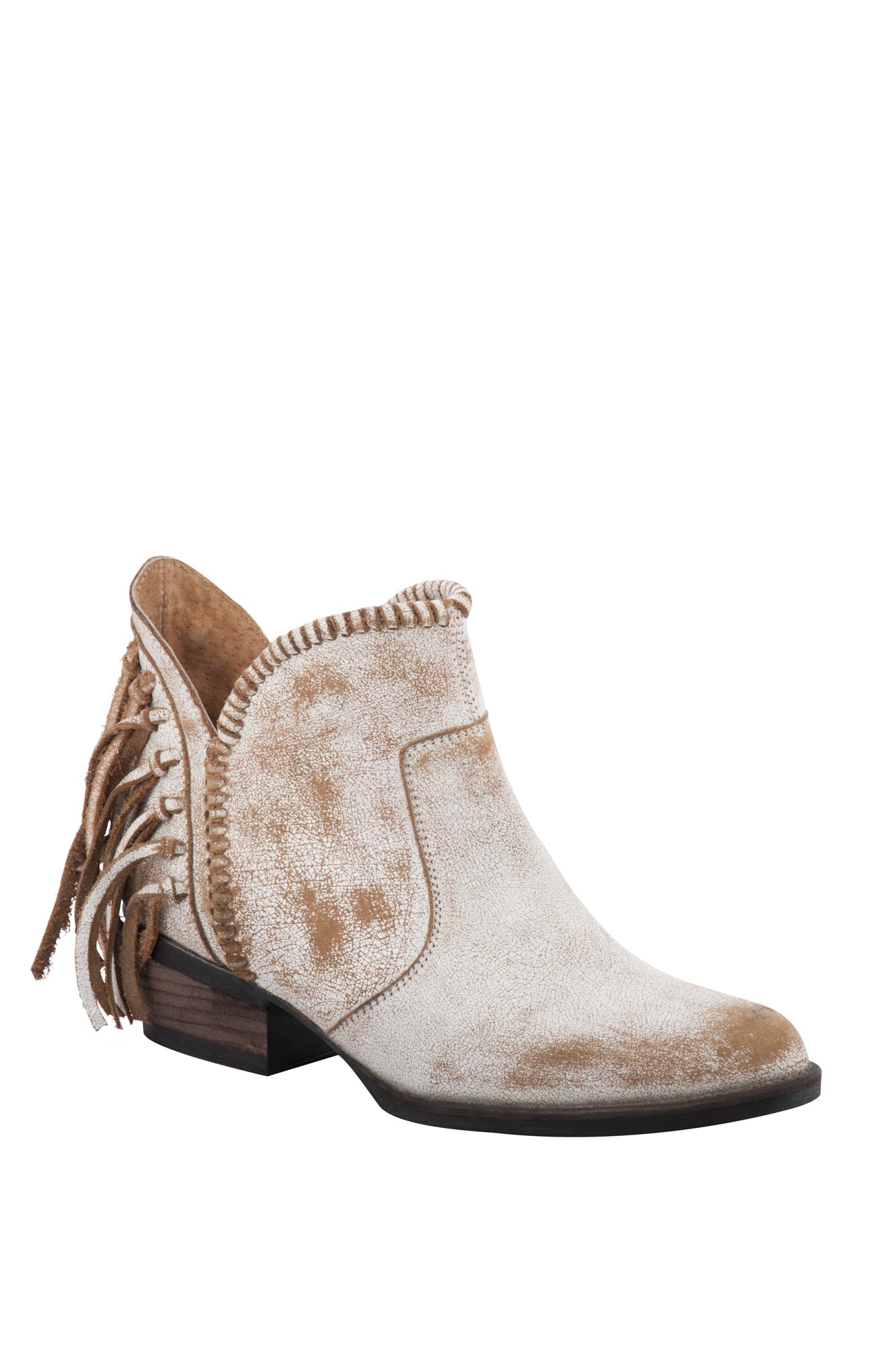 white fringe boots