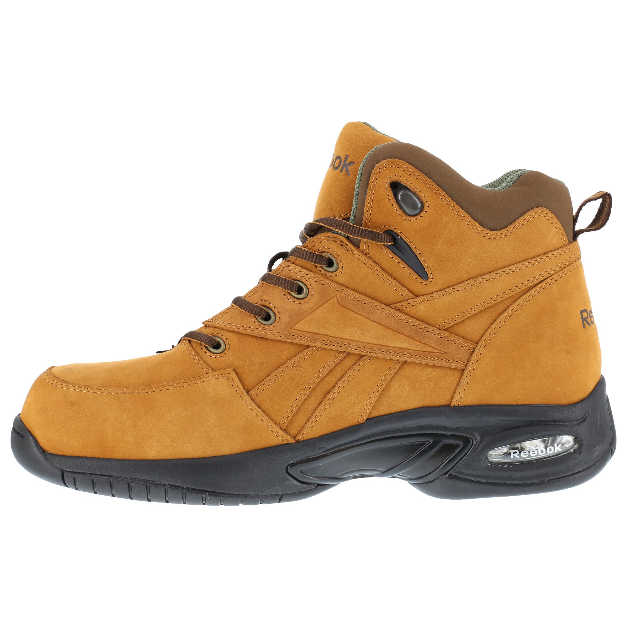 Reebok Mens Golden Tan Leather Hiker Boots Tyak Composite Toe The 6778