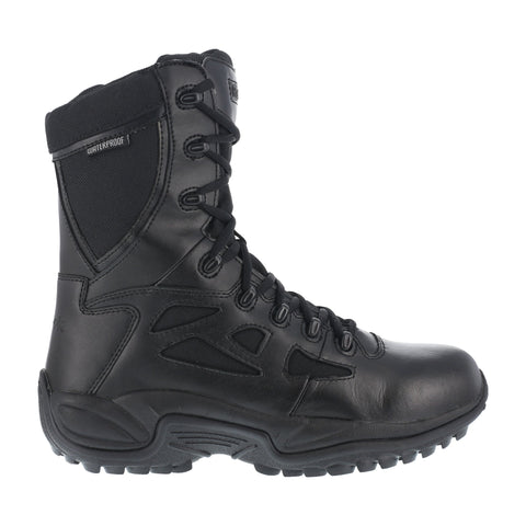 Reebok Mens Black Leather Work Boots Rapid Response 8in WP Zip – The ...