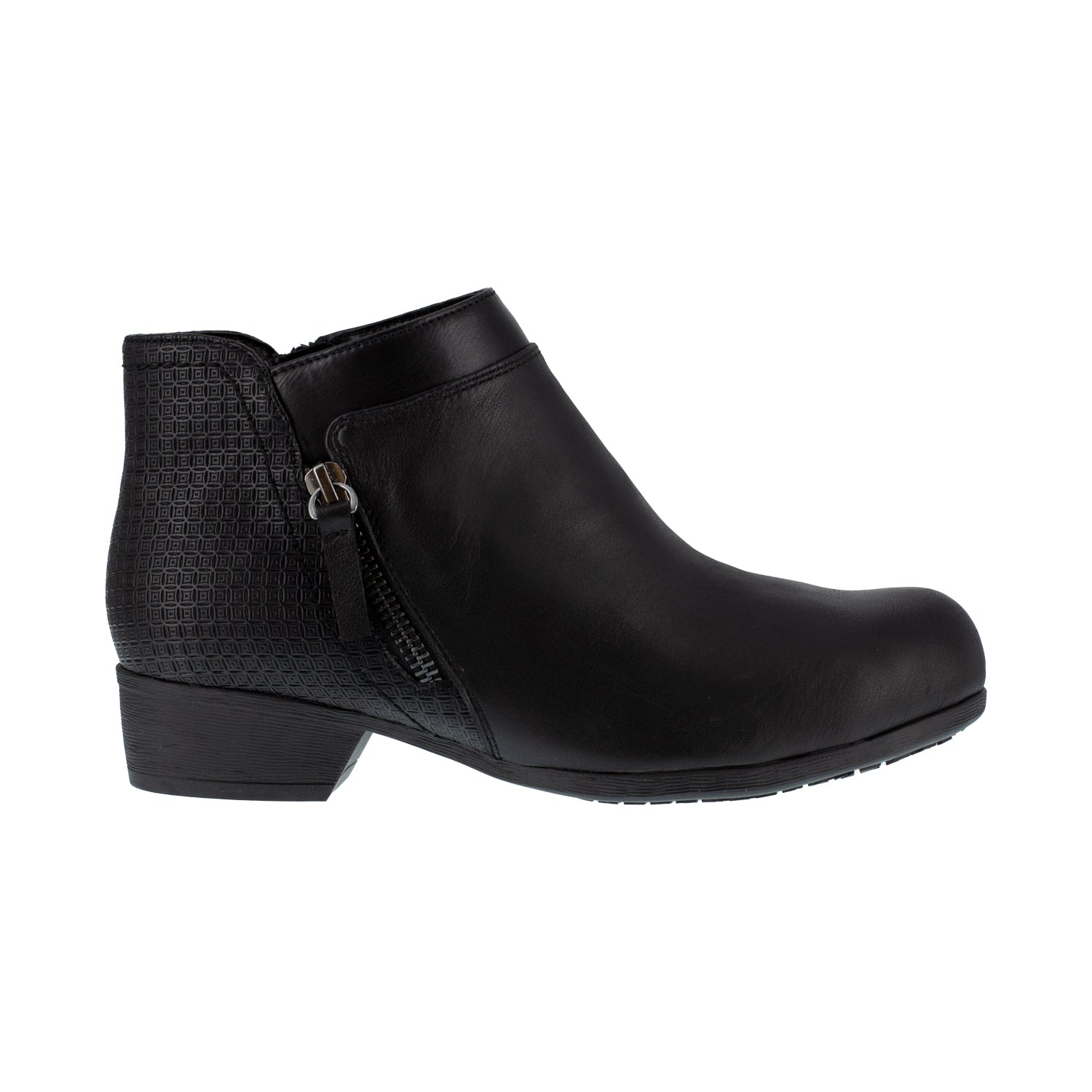 Rockport Womens Black Leather Work Boots Carly Bootie AT – The Western ...