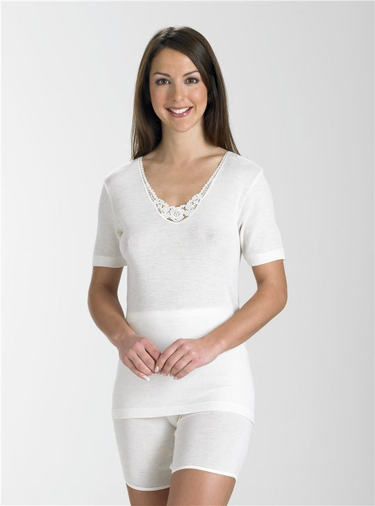 Slenderella Cotton Vest Top Ladies White Sleeveless Cami